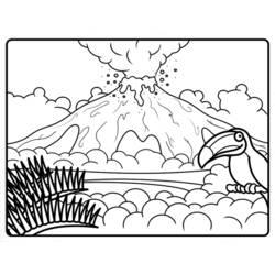 Раскраска: вулкан (природа) #166609 - Бесплатные раскраски для печати