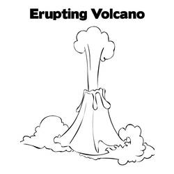 Раскраска: вулкан (природа) #166616 - Бесплатные раскраски для печати