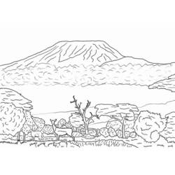 Раскраска: вулкан (природа) #166623 - Бесплатные раскраски для печати
