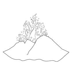 Раскраска: вулкан (природа) #166637 - Бесплатные раскраски для печати