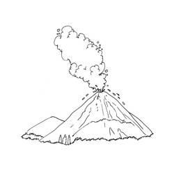Раскраска: вулкан (природа) #166649 - Бесплатные раскраски для печати