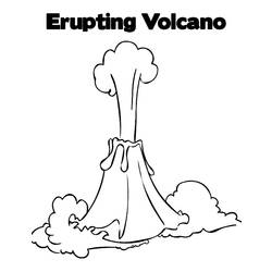 Раскраска: вулкан (природа) #166651 - Бесплатные раскраски для печати