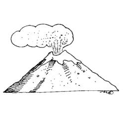 Раскраска: вулкан (природа) #166701 - Бесплатные раскраски для печати