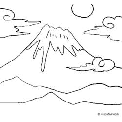 Раскраска: вулкан (природа) #166764 - Бесплатные раскраски для печати