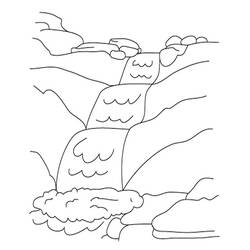 Раскраска: водопад (природа) #159775 - Бесплатные раскраски для печати