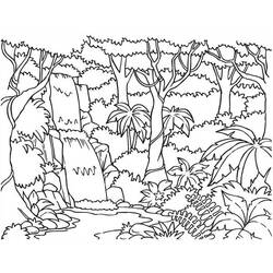Раскраска: водопад (природа) #159936 - Бесплатные раскраски для печати