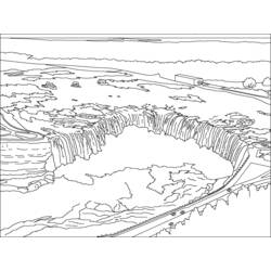 Раскраска: водопад (природа) #159937 - Бесплатные раскраски для печати
