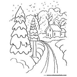 Раскраска: Зимний сезон (природа) #164512 - Бесплатные раскраски для печати