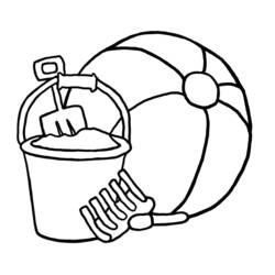 Раскраска: Пляжный мяч (объекты) #169168 - Бесплатные раскраски для печати