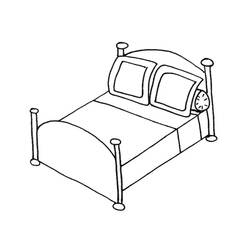Раскраска: кровать (объекты) #167822 - Бесплатные раскраски для печати