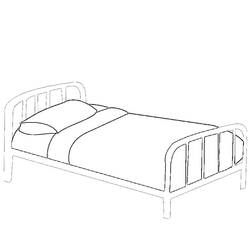 Раскраска: кровать (объекты) #167823 - Бесплатные раскраски для печати