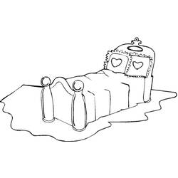 Раскраска: кровать (объекты) #168116 - Бесплатные раскраски для печати