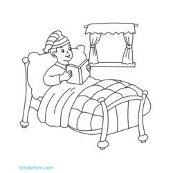 Раскраска: кровать (объекты) #168125 - Бесплатные раскраски для печати