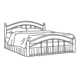 Раскраска: кровать (объекты) #168144 - Бесплатные раскраски для печати