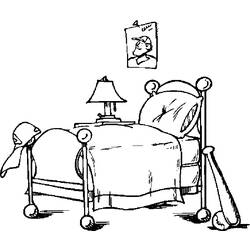 Раскраска: кровать (объекты) #168146 - Бесплатные раскраски для печати