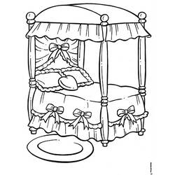 Раскраска: кровать (объекты) #168171 - Бесплатные раскраски для печати