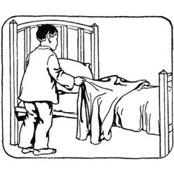 Раскраска: кровать (объекты) #168172 - Бесплатные раскраски для печати