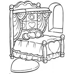 Раскраска: кровать (объекты) #168173 - Бесплатные раскраски для печати