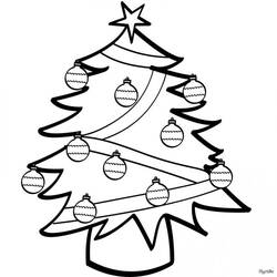 Раскраска: Новогодняя елка (объекты) #167442 - Бесплатные раскраски для печати