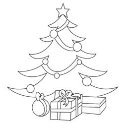 Раскраска: Новогодняя елка (объекты) #167445 - Бесплатные раскраски для печати