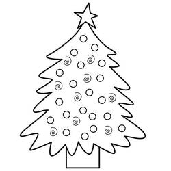Раскраска: Новогодняя елка (объекты) #167446 - Бесплатные раскраски для печати