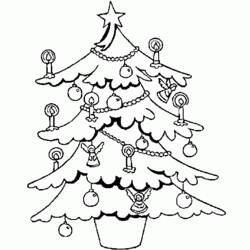 Раскраска: Новогодняя елка (объекты) #167447 - Бесплатные раскраски для печати