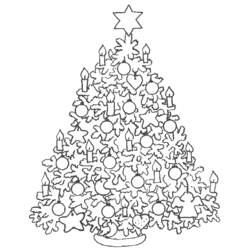 Раскраска: Новогодняя елка (объекты) #167456 - Бесплатные раскраски для печати