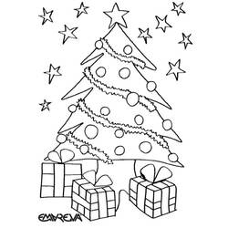 Раскраска: Новогодняя елка (объекты) #167457 - Бесплатные раскраски для печати
