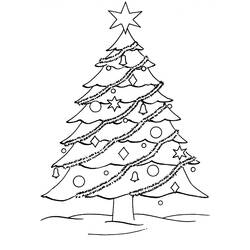 Раскраска: Новогодняя елка (объекты) #167458 - Бесплатные раскраски для печати