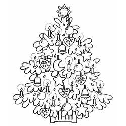 Раскраска: Новогодняя елка (объекты) #167468 - Бесплатные раскраски для печати