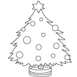 Раскраска: Новогодняя елка (объекты) #167486 - Бесплатные раскраски для печати