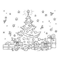 Раскраска: Новогодняя елка (объекты) #167488 - Бесплатные раскраски для печати