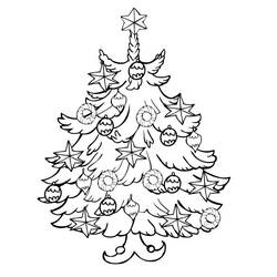 Раскраска: Новогодняя елка (объекты) #167490 - Бесплатные раскраски для печати