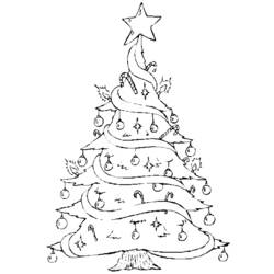 Раскраска: Новогодняя елка (объекты) #167497 - Бесплатные раскраски для печати
