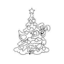 Раскраска: Новогодняя елка (объекты) #167502 - Бесплатные раскраски для печати