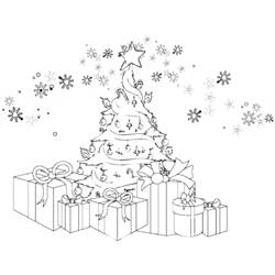 Раскраска: Новогодняя елка (объекты) #167547 - Бесплатные раскраски для печати