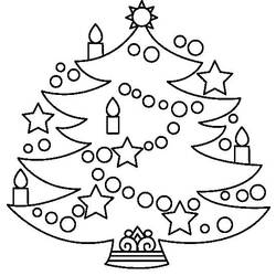 Раскраска: Новогодняя елка (объекты) #167556 - Бесплатные раскраски для печати