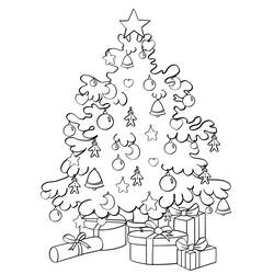 Раскраска: Новогодняя елка (объекты) #167565 - Бесплатные раскраски для печати