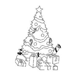 Раскраска: Новогодняя елка (объекты) #167613 - Бесплатные раскраски для печати