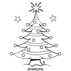 Раскраска: Новогодняя елка (объекты) #167615 - Бесплатные раскраски для печати