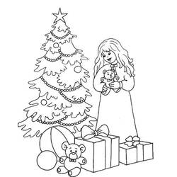 Раскраска: Новогодняя елка (объекты) #167618 - Бесплатные раскраски для печати