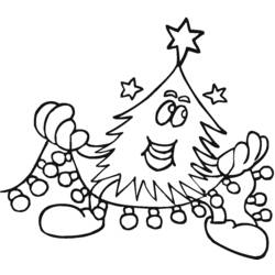 Раскраска: Новогодняя елка (объекты) #167620 - Бесплатные раскраски для печати