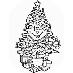 Раскраска: Новогодняя елка (объекты) #167629 - Бесплатные раскраски для печати