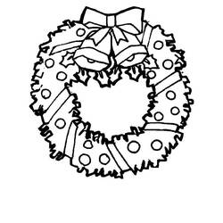 Раскраска: Рождественский венок (объекты) #169334 - Бесплатные раскраски для печати