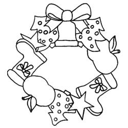 Раскраска: Рождественский венок (объекты) #169387 - Бесплатные раскраски для печати