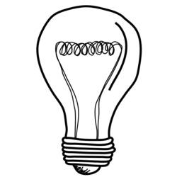 Раскраска: Лампочка (объекты) #119411 - Бесплатные раскраски для печати