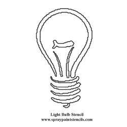 Раскраска: Лампочка (объекты) #119502 - Бесплатные раскраски для печати