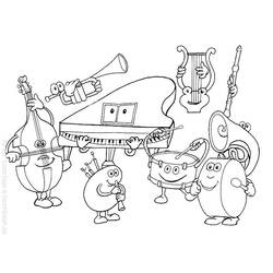 Раскраска: Музыкальные инструменты (объекты) #167115 - Бесплатные раскраски для печати