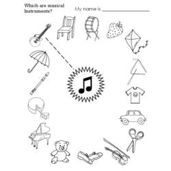 Раскраска: Музыкальные инструменты (объекты) #167359 - Бесплатные раскраски для печати