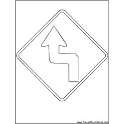 Раскраска: Дорожный знак (объекты) #119063 - Бесплатные раскраски для печати